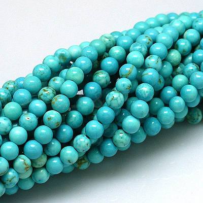 Natural Magnesite Beads Strands TURQ-G103-6mm-01-1