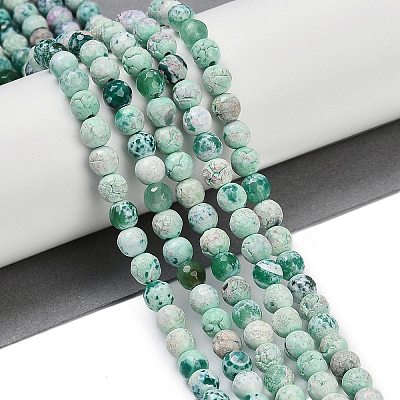 Natural Fire Crackle Agate Beads Strands G-C082-A01-46-1