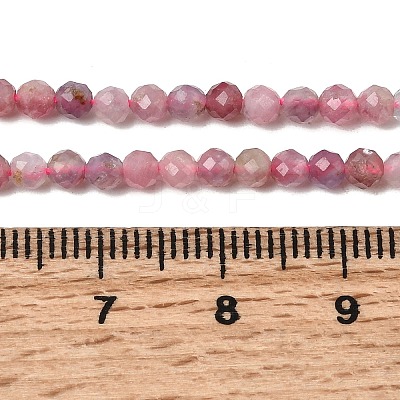 Natural Pink Tourmaline Beads Strands G-N342-33B-1