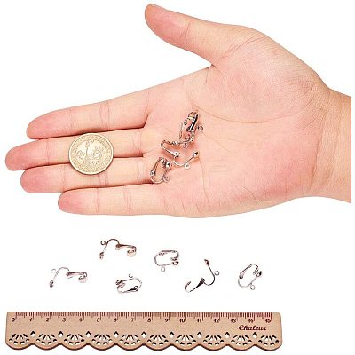 Iron Clip-on Earring Findings KK-PH0026-20P-NF-1