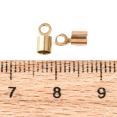 Ion Plating(IP) 304 Stainless Steel Fold Over Crimp Cord Ends STAS-P434-05D-G-1