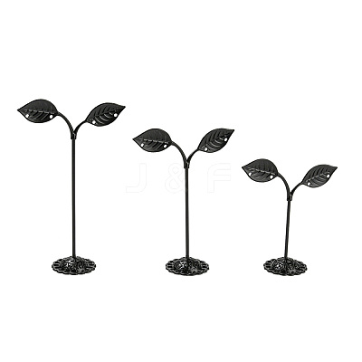 3 Sizes Bean Sprout Leaves Iron Earring Displays EDIS-E013-01A-1