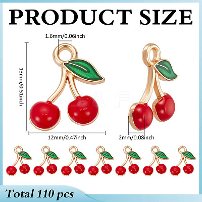 110Pcs Alloy Enamel Charms ENAM-ME0001-44-1