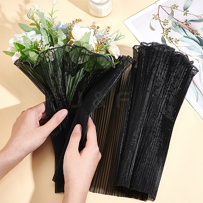 Pleated Gauze Yarn Flower Bouquets Wrapping Packaging DIY-WH0502-63-1