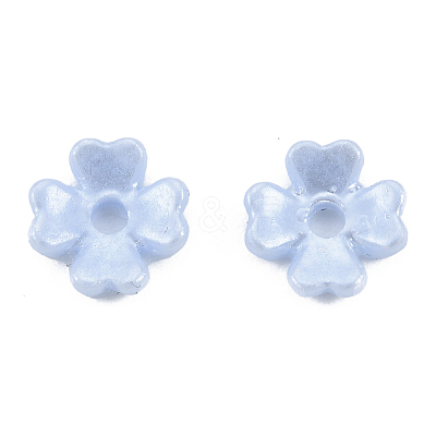 Resin Imitation Pearl Bead Caps X-RESI-N036-03-1