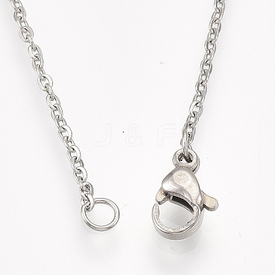 Non-Tarnish 201 Stainless Steel Pendant Necklaces LS-NJEW-T009-JN075-1-45-1