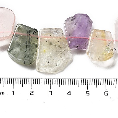 Natural Amethyst & Quartz Crystal & Rose Quartz & Prehnite & Citrine Beads Strands G-P528-K02-01-1