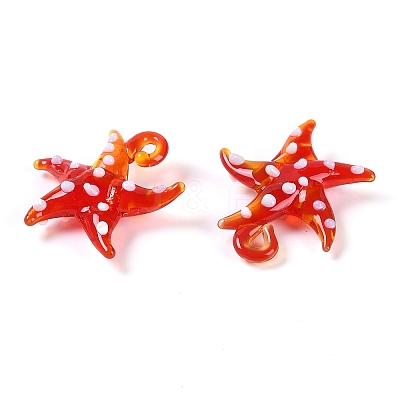 Handmade Lampwork Pendants LAMP-C015-02H-1