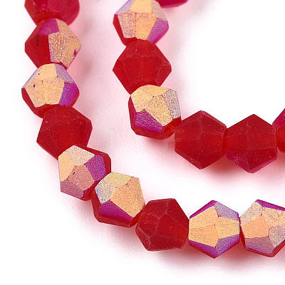 Imitate Austrian Crystal Bicone Frosted Glass Beads Strands EGLA-A039-T3mm-MB14-1