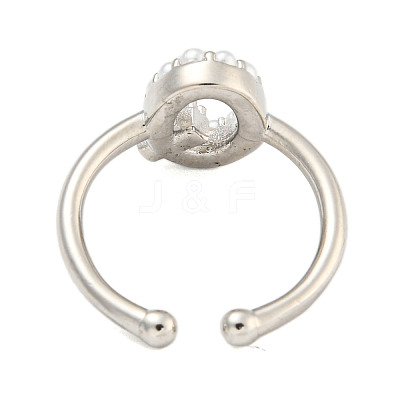 Rack Plating Brass Open Cuff Rings for Women RJEW-F162-01P-Q-1