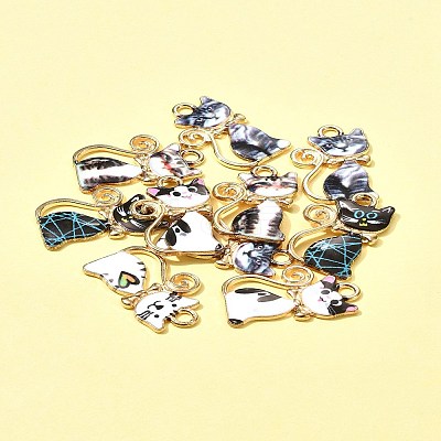 10Pcs Alloy Enamel Pendants ENAM-FS0001-83-1