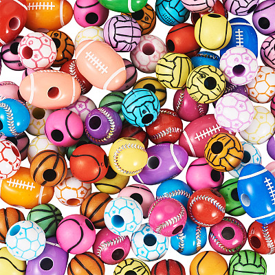 120Pcs 6 Styles Acrylic Beads OACR-TA0003-78-1