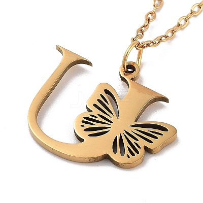 PVD Vacuum Plating 201 Stainless Steel Necklaces NJEW-R267-01U-G-1