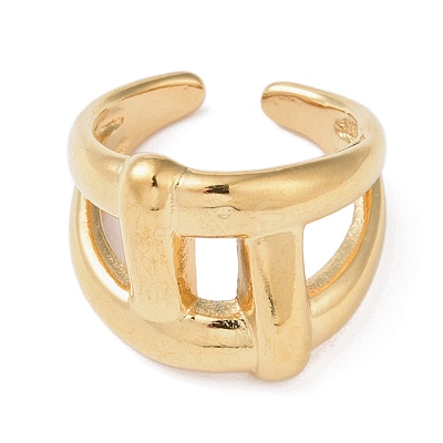 Brass Open Cuff Ring RJEW-R143-01G-G-1