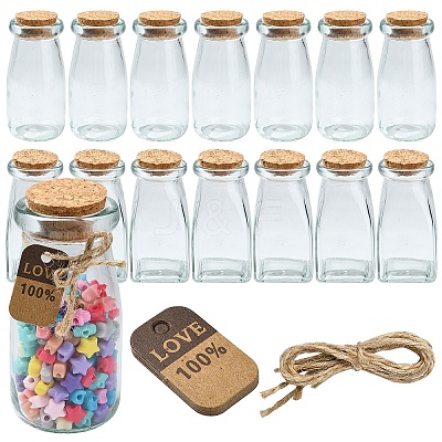 12Pcs 2 Styles Glass Bottle CON-YW0001-63-1