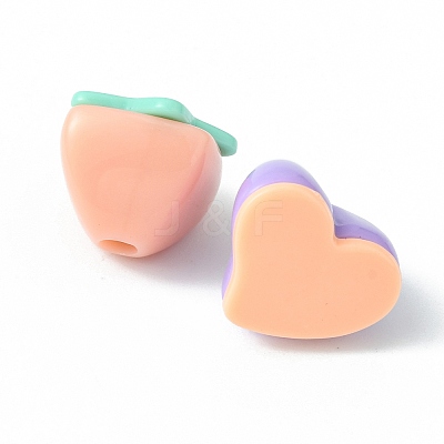 Two Tone Opaque Acrylic Beads SACR-X0015-22-1