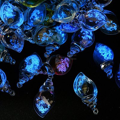 Luminous Transparent Resin Pendants X-RESI-Z038-02-1