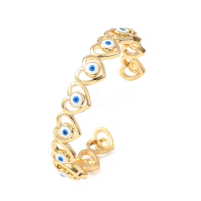 Brass Cuff Bangles for Women BJEW-C140-33G-1