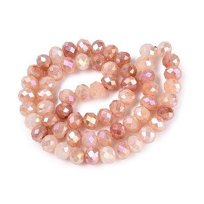 Dyed Crackle Imitation Jade Glass Beads Strands EGLA-Q131-02C-05-1