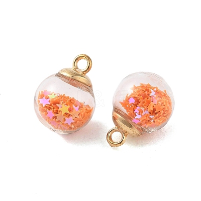Glass Round Pendants GLAA-P063-01G-11-1