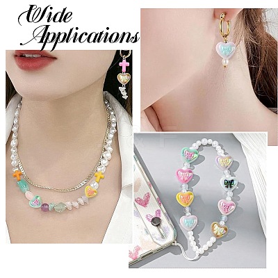 20Pcs UV Plated Opaque Acrylic Beads PACR-YW0001-53-1