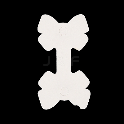 Fold Over Bowknot Cardboard Paper Jewelry Display Cards for Necklace & Bracelet Storage CDIS-A006-06-1