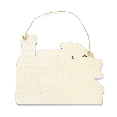 Density Board Wooden Wall Ornament Doorplate Pendants HJEW-C004-12-1