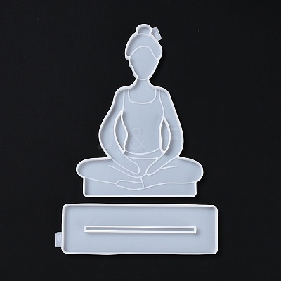 YOGA DIY Silicone Statue Molds DIY-G046-13-1