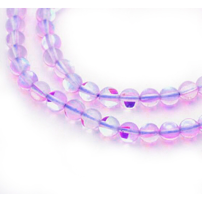 Round Synthetic Moonstone Beads Strands G-M210-6mm-09-1
