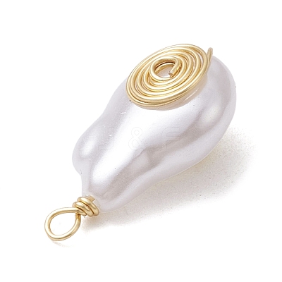 ABS Plastic Imitation Pearl Pendants PALLOY-JF02601-01-1