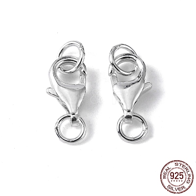 Sterling Silver Lobster Claw Clasps X-STER-I010-9mm-1