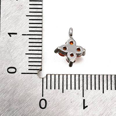 Brass Micro Pave Cubic Zirconia Pendants KK-D356-07C-P-1