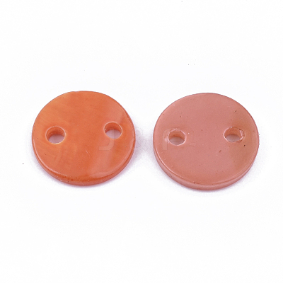 Spray Paint Freshwater Shell Links connectors X-SHEL-S276-27F-1
