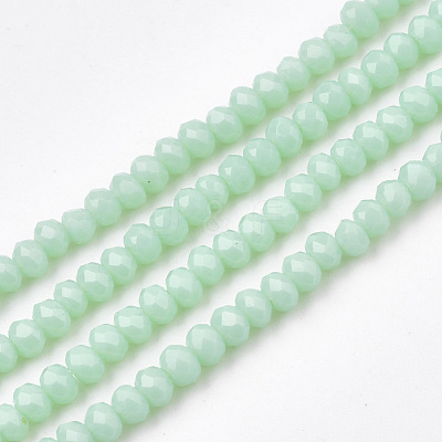Opaque Solid Color Glass Beads Strands X-GLAA-S178-12B-10-1