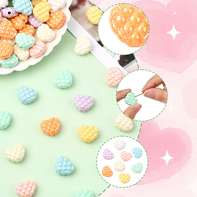 80Pcs Opaque Acrylic Beads OACR-SP0001-95-1