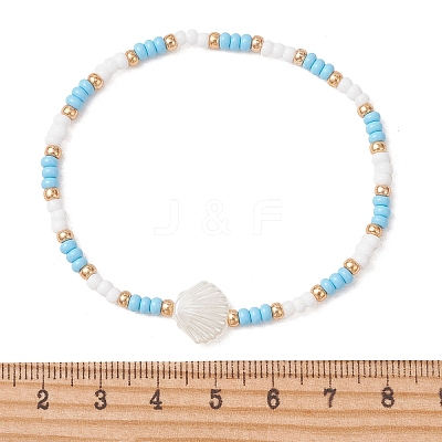 9Pcs 9 Styles Glass Seed Beads Stretch Bracelets for Women BJEW-MZ00345-1