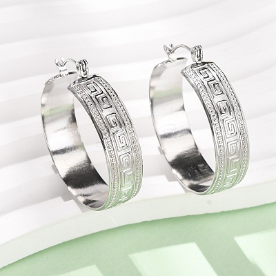 304 Stainless Steel Hoop Earrings for Women SA-CBA4160-24P-1