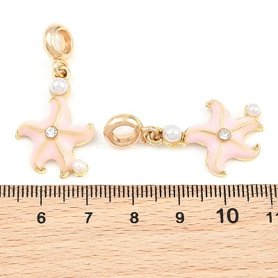 Alloy Enamel European Dangle Charms AL-CBAC2D3-01G-03-1