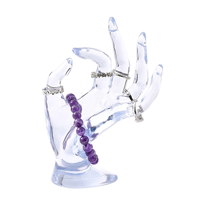 Plastic Ring Display Hand Model LS-DIY-I047-04A-1
