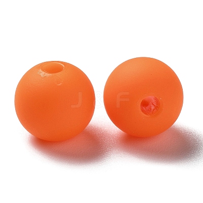 Frosted Opaque Acrylic Beads OACR-P019-01B-02-1