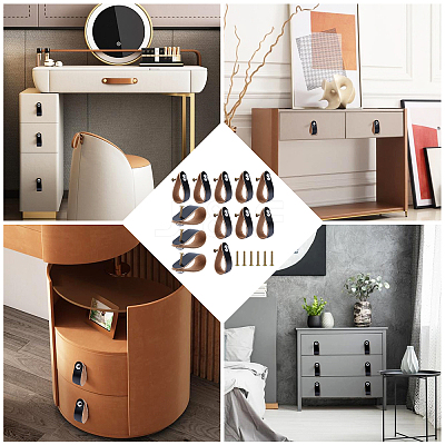 12 Sets PU Leather Door Handles FIND-NB0001-52-1