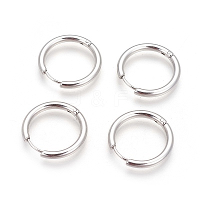 Tarnish Resistant 304 Stainless Steel Hoop Earrings EJEW-P177-P-10-1