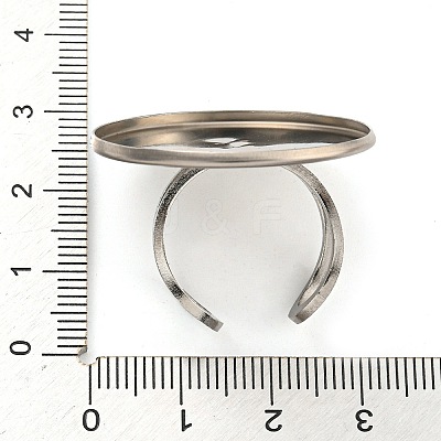 Non-Tarnish 304 Stainless Steel Open Cuff Findings STAS-R123-02E-P-1