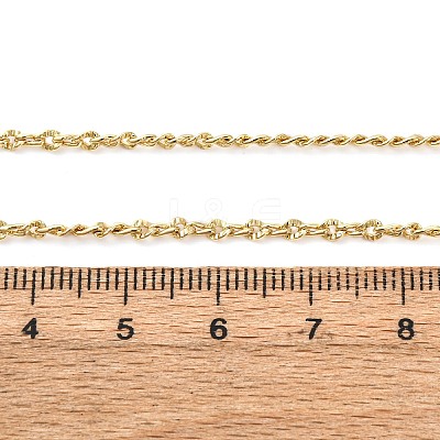 Brass Textured Twisted Chain Necklaces MAK-L045-05G-1