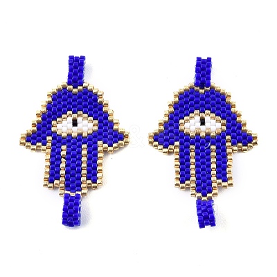 Handmade Seed Beads Links Connectors SEED-I012-07B-1