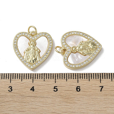 Brass Micro Pave Cubic Zirconia Pendants KK-G485-19D-G-1