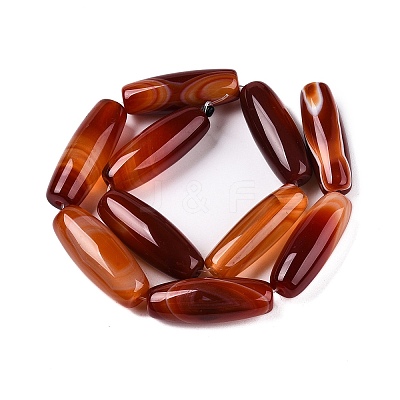 Natural Agate Dyed Beads Strands G-T138-230E-1