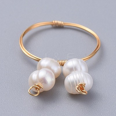 Grade A Natural Freshwater Pearl Rings RJEW-JR00264-1
