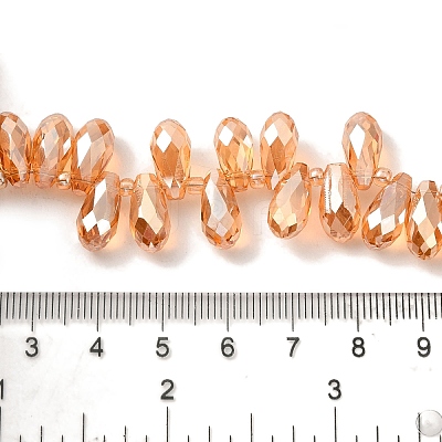 Electroplate Transparent Glass Beads Strands EGLA-B006-01A-PL01-1