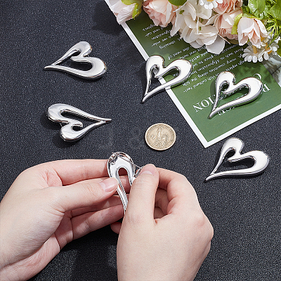 6Pcs Heart Zinc Alloy Lapel Pins for Backpack Clothes JEWB-UN0002-74P-1